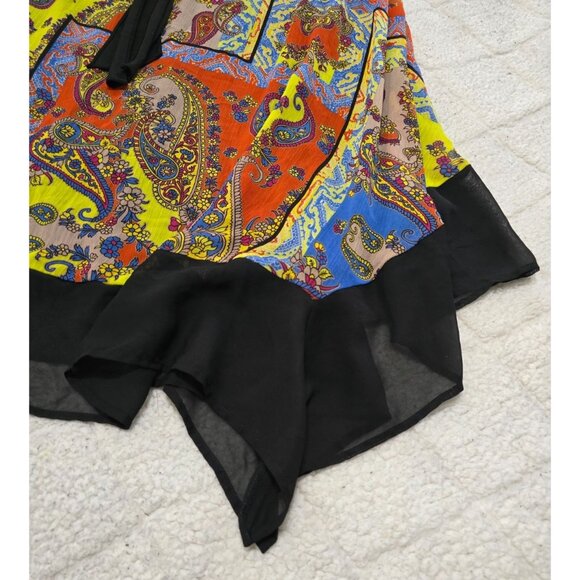 Marc Bouwer Womens Multicolor‎ Paisley Midi Dress Sleeveless Tie Front Size L - Picture 7 of 10